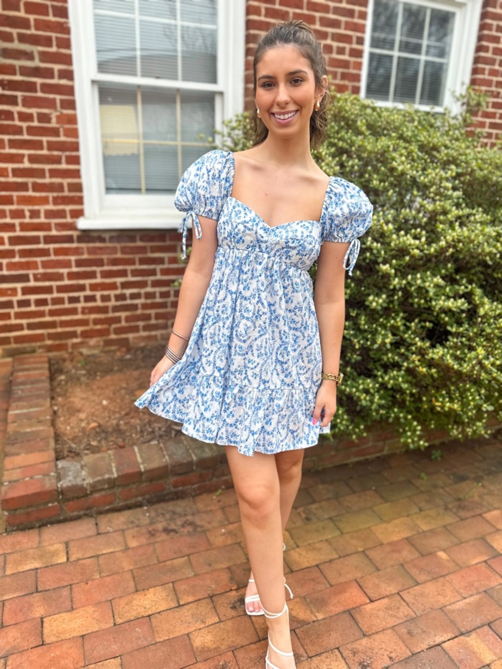 Blue&White Babydoll dress